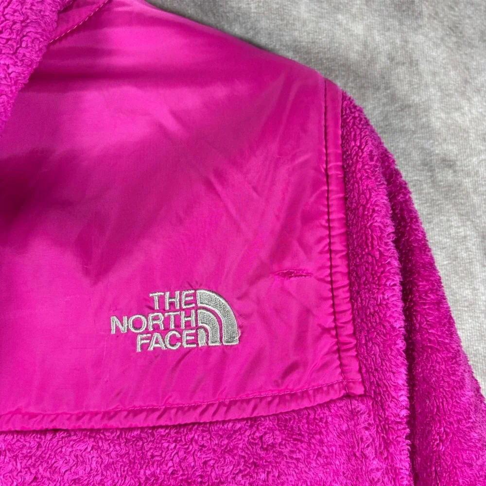 The North‎ Face Fleece Jacket Girls Size Large Pink Oso Hoodie Full Zip Hooded